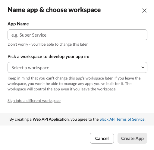 Create New App